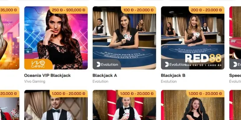 Khám phá những trò chơi chủ đạo tại live casino Red88