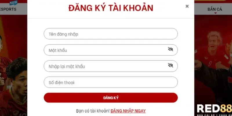 Hướng dẫn đăng ký Red88