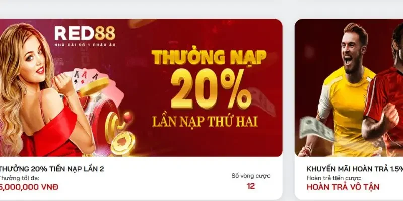 Tổng hợp khuyến mãi Red88
